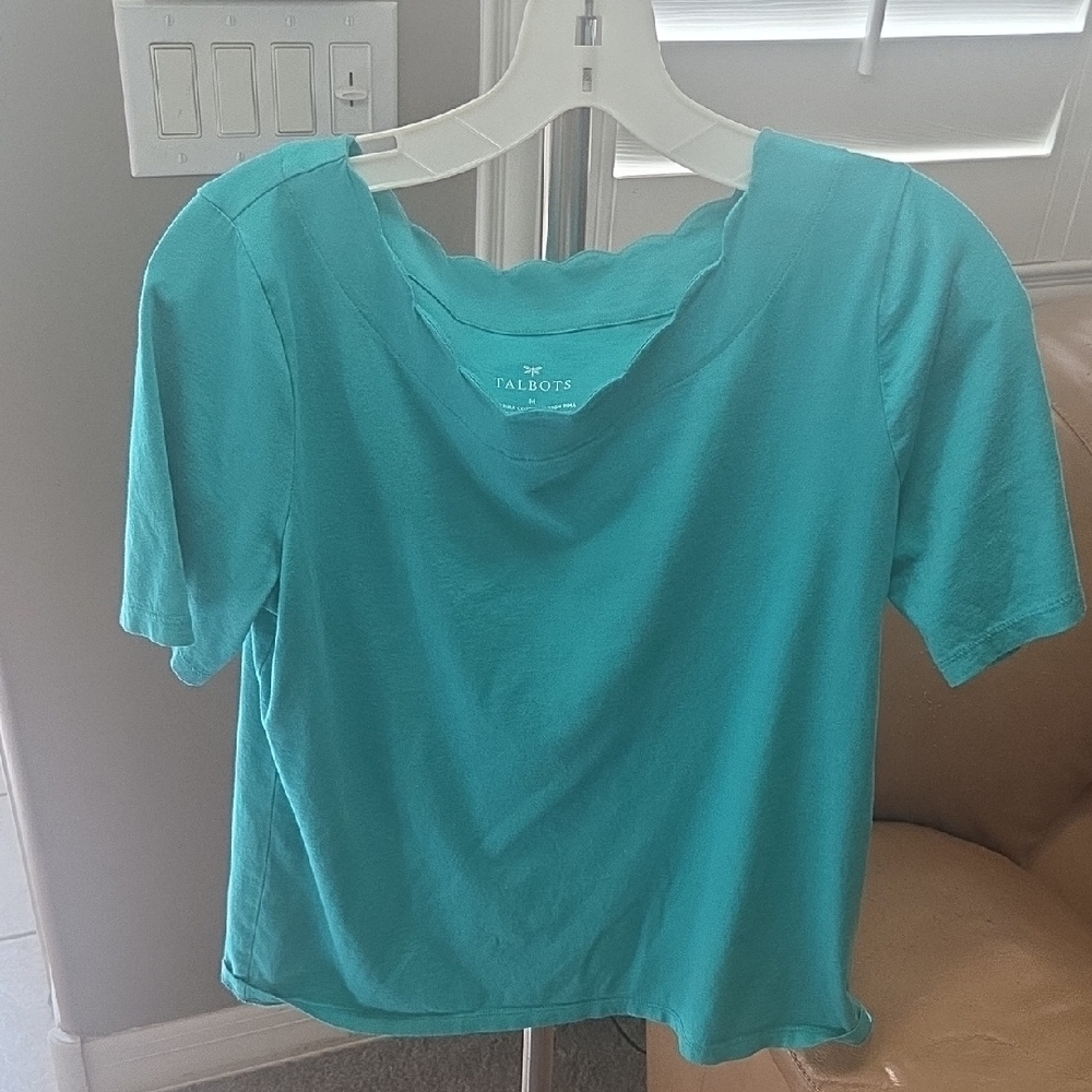 Talbots Vibrant Blue Short Sleeve Top